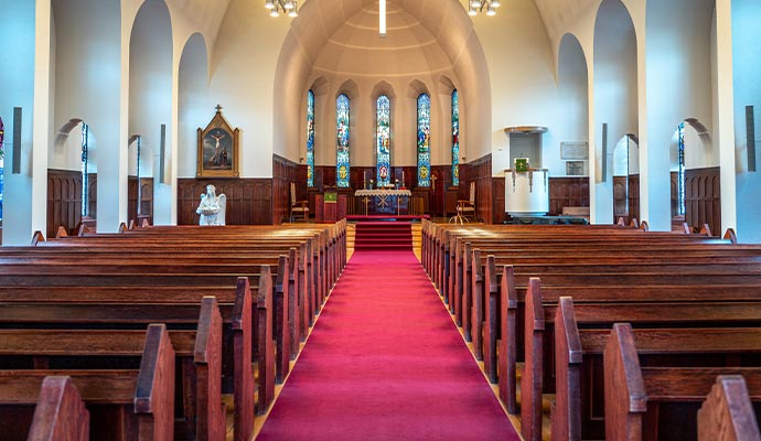 Clean church carpet