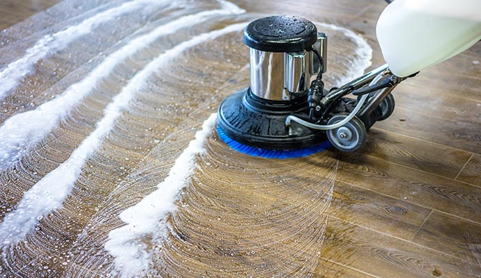 Wood floor cleaning service