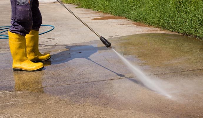 Concrete floor cleaning service