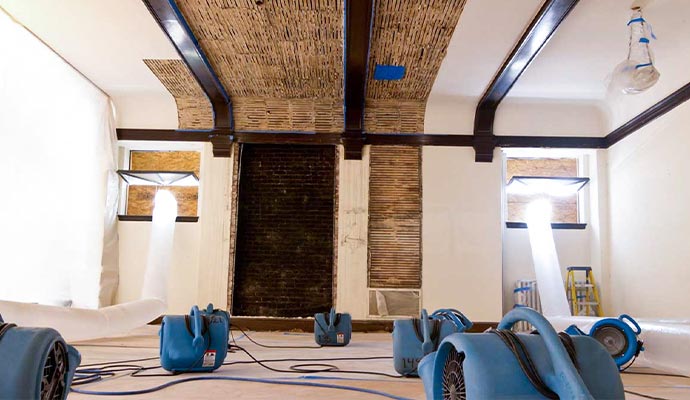Home water damage restoration