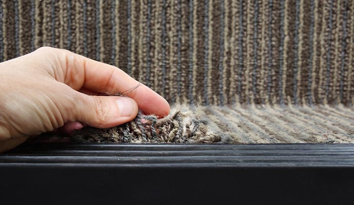 Ripped carpet