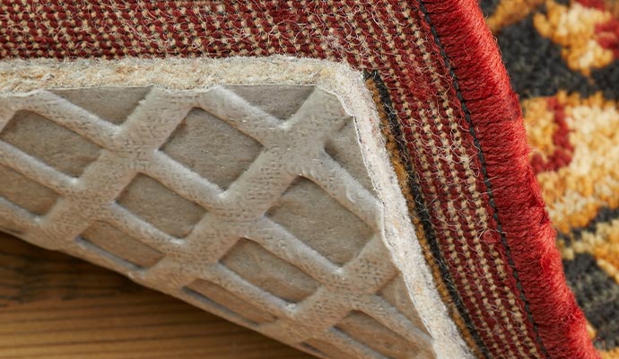 Rug pad on floor
