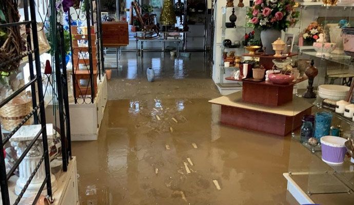 Water damaged store