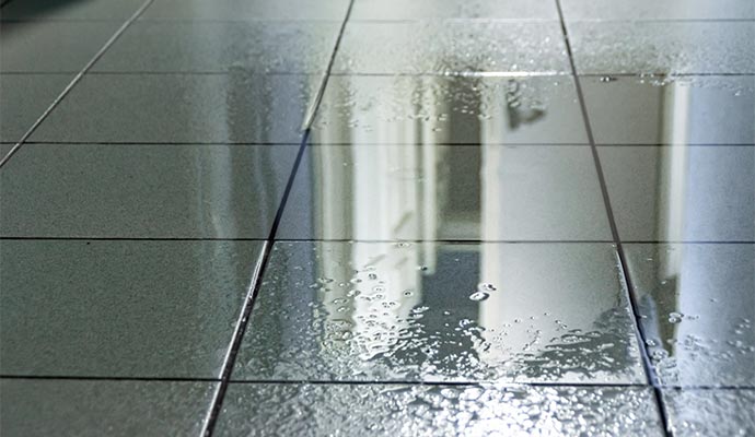 Floor water damage